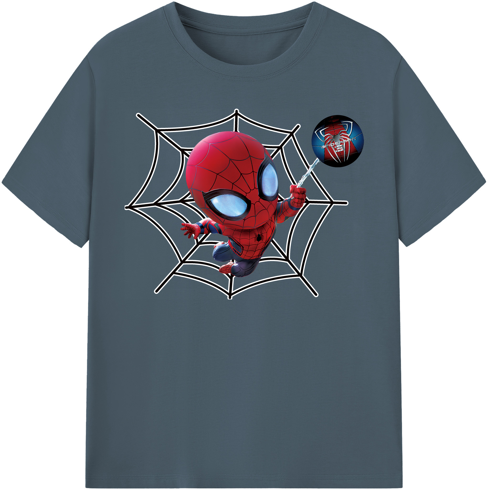 （画像用） Spider Man スパイダーマン 綿100％半袖Tシャツ（フロントプリント）